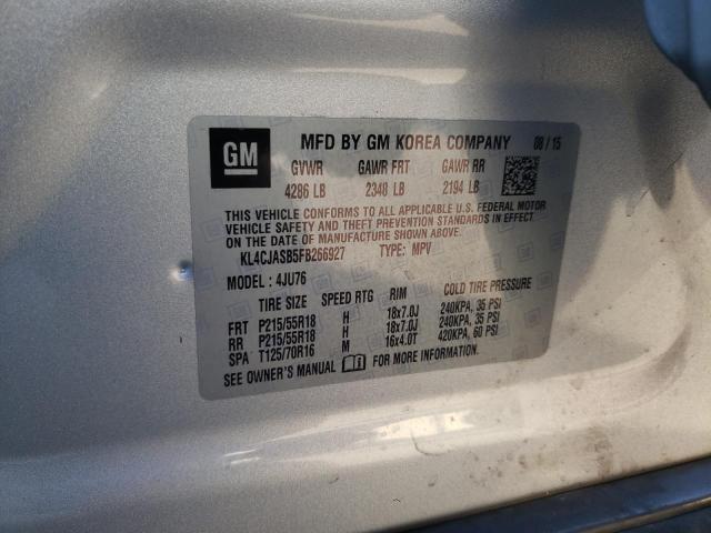 Photo 14 from auction – 2015 BUICK ENCORE with VIN KL4CJASB5FB266927