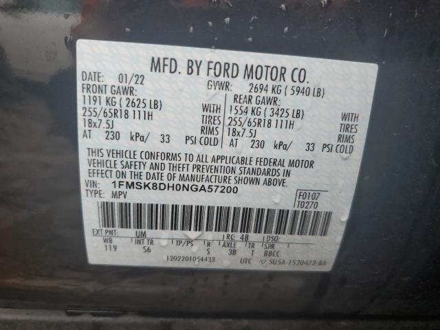 Photo 14 from auction – 2022 FORD EXPLORER X with VIN 1FMSK8DH0NGA57200