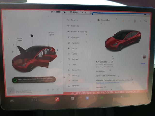 Photo 9 from auction – 2022 TESLA MODEL 3 with VIN 5YJ3E1EB9NF196401