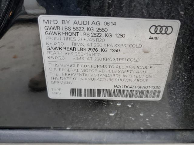 Photo 14 from auction – 2015 AUDI Q5 PREMIUM with VIN WA1DGAFP6FA014330