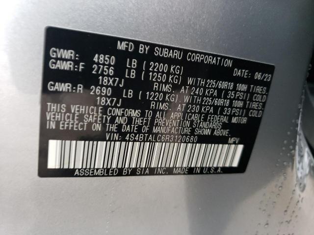 Photo 14 from auction – 2024 SUBARU OUTBACK ON with VIN 4S4BTALC6R3120680