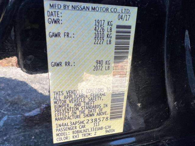 Photo 10 from auction – 2017 NISSAN ALTIMA 2.5 with VIN 1N4AL3AP5HC238578