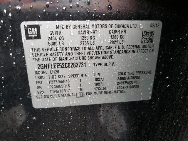 Фото 14 с аукциона – 2012 CHEVROLET EQUINOX LT с VIN 2GNFLEE52C6282731