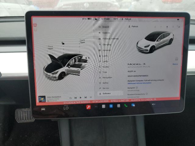 Photo 9 from auction – 2021 TESLA MODEL 3 with VIN 5YJ3E1EA7MF989623