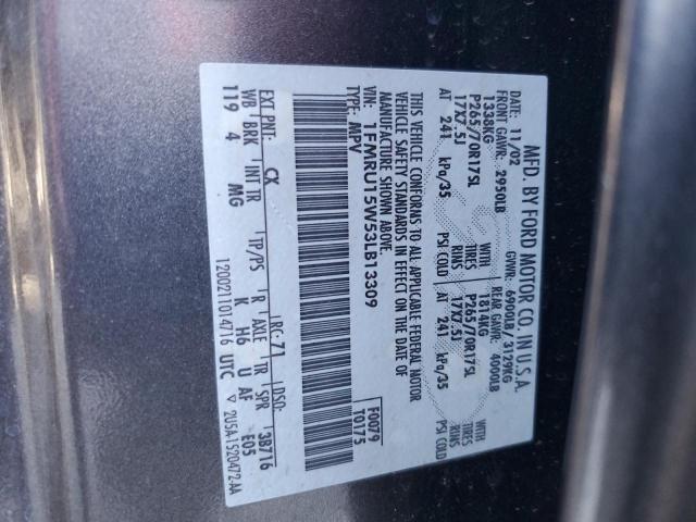 Photo 14 from auction – 2003 FORD EXPEDITION with VIN 1FMRU15W53LB13309