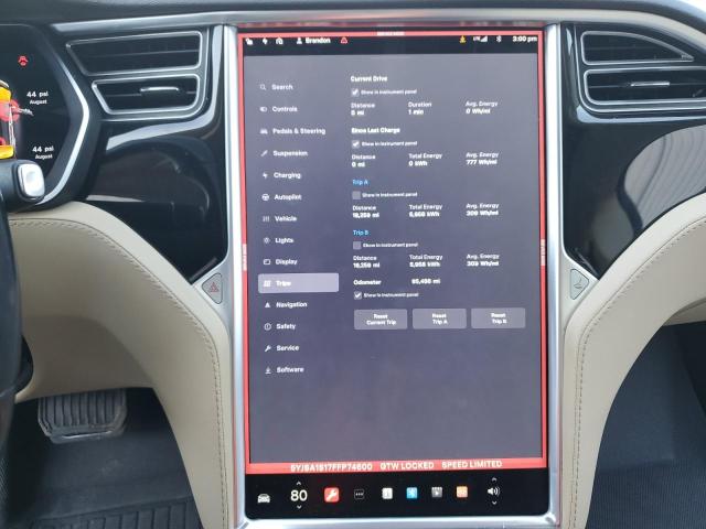 Photo 9 from auction – 2015 TESLA MODEL S 70 with VIN 5YJSA1S17FFP74600