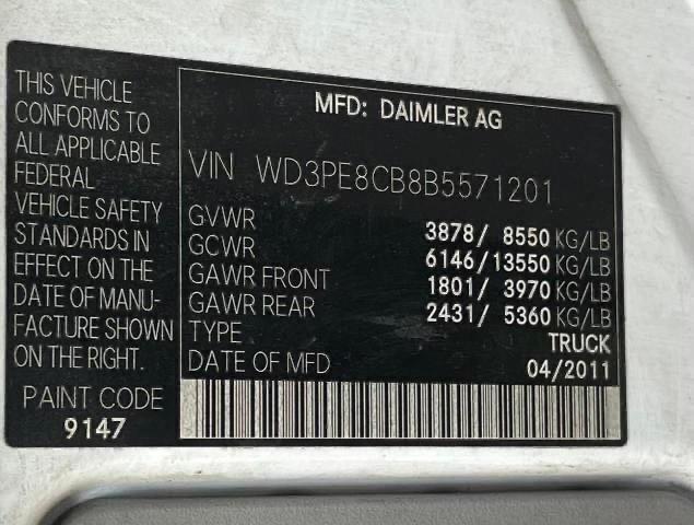 Photo 10 from auction – 2011 MERCEDES-BENZ SPRINTER 2 with VIN WD3PE8CB8B5571201