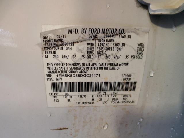 Photo 14 from auction – 2013 FORD EXPLORER X with VIN 1FM5K8D88DGC31171