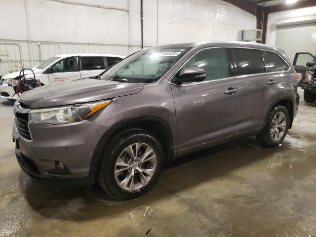TOYOTA HIGHLANDER 2015 with VIN 5TDJKRFH5FS177309 - Photo from auction