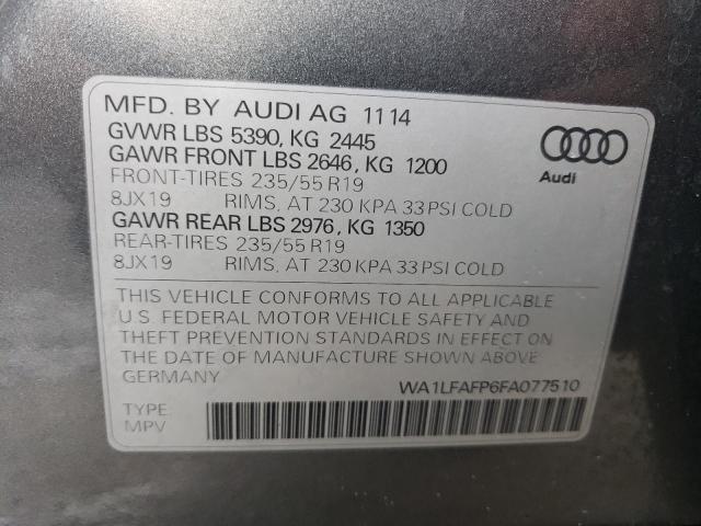 Photo 14 from auction – 2015 AUDI Q5 PREMIUM with VIN WA1LFAFP6FA077510