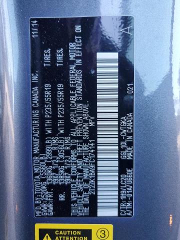 Photo 14 from auction – 2015 LEXUS RX 350 with VIN 2T2ZK1BA9FC174141