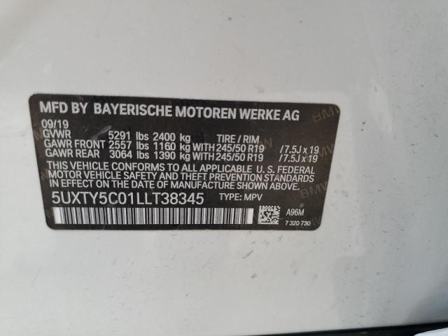 Photo 14 from auction – 2020 BMW X3 XDRIVE3 with VIN 5UXTY5C01LLT38345