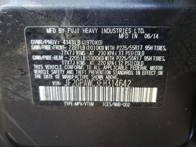 Photo 14 from auction – 2014 SUBARU XV CROSSTR with VIN JF2GPAWC3EH314642