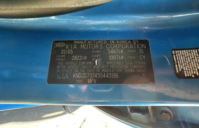 Photo 10 from auction – 2005 KIA SORENTO EX with VIN KNDJD733455443186