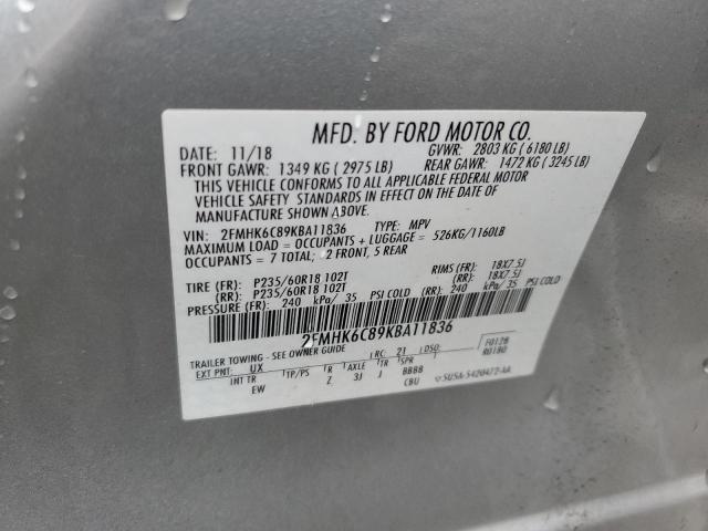 Photo 14 from auction – 2019 FORD FLEX SEL with VIN 2FMHK6C89KBA11836