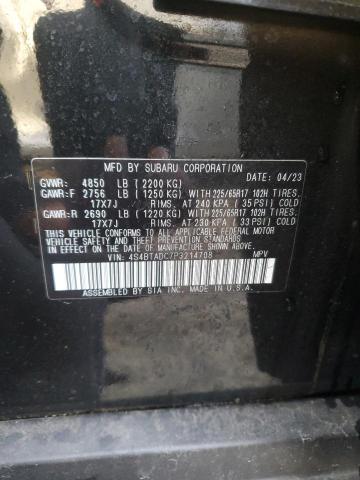 Foto 14 de la subasta – 2023 SUBARU OUTBACK PR con VIN 4S4BTADC7P3214708