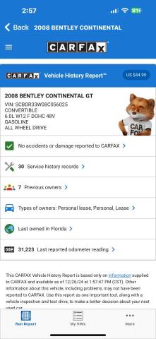 Photo 10 from auction – 2008 BENTLEY CONTINENTA with VIN SCBDR33W08C056025