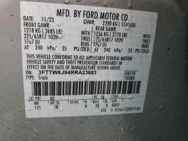 Photo 14 from auction – 2024 FORD MAVERICK X with VIN 3FTTW8J94RRA23883