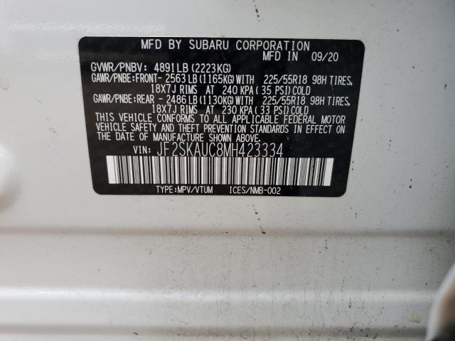 Photo 14 from auction – 2021 SUBARU FORESTER L with VIN JF2SKAUC8MH423334