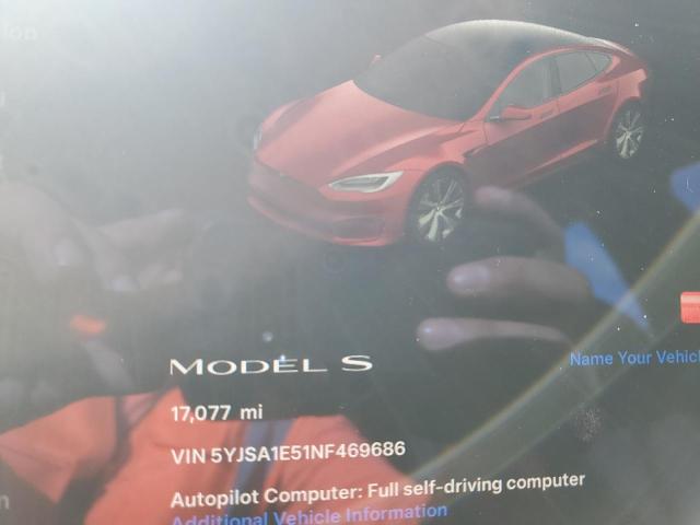 Photo 9 from auction – 2022 TESLA MODEL S with VIN 5YJSA1E51NF469686