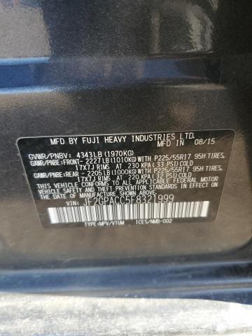 Photo 14 from auction – 2015 SUBARU XV CROSSTR with VIN JF2GPACC5F8321999