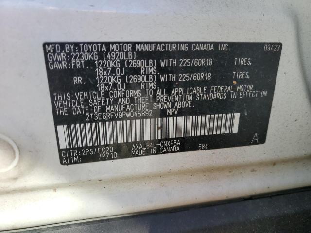 Photo 14 from auction – 2023 TOYOTA RAV4 XSE with VIN 2T3E6RFV9PW045892