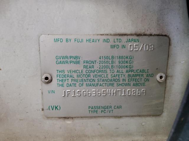 Photo 14 from auction – 2004 SUBARU FORESTER 2 with VIN JF1SG63654H710869