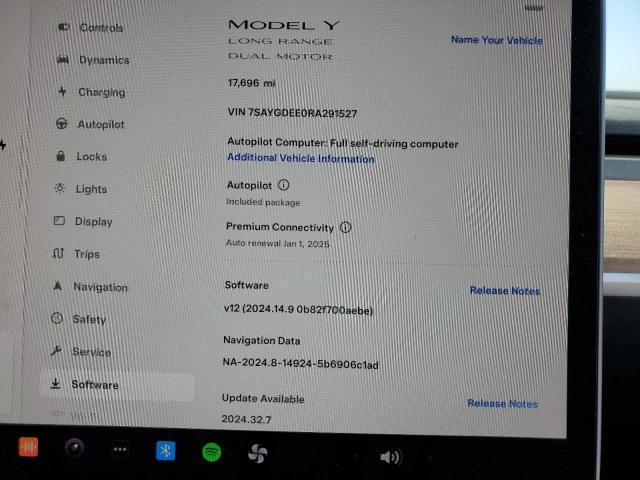 Zdjęcie 9 z aukcji – 2024 TESLA MODEL Y z VIN 7SAYGDEE0RA291527