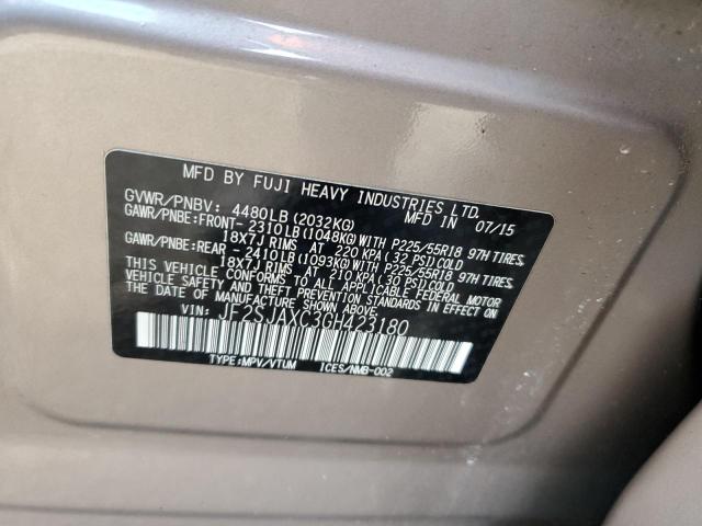 Photo 14 from auction – 2016 SUBARU FORESTER 2 with VIN JF2SJAXC3GH423180