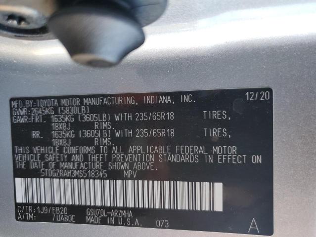 Photo 14 from auction – 2021 TOYOTA HIGHLANDER with VIN 5TDGZRAH3MS518345