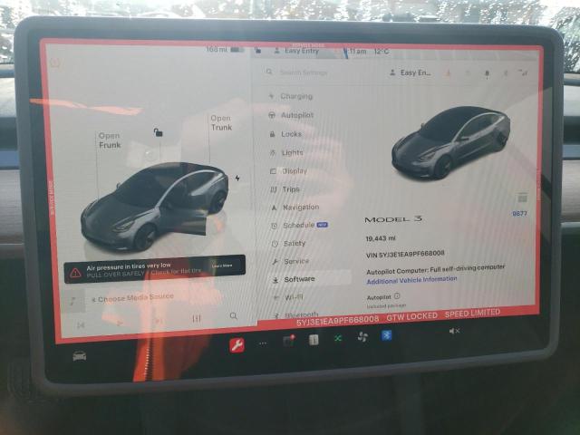 Photo 9 from auction – 2023 TESLA MODEL 3 with VIN 5YJ3E1EA9PF668008