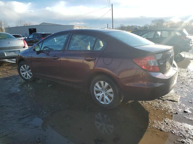 Photo 2 from auction – 2012 HONDA CIVIC LX with VIN 19XFB2F51CE344337