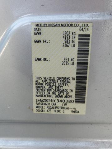 Photo 14 from auction – 2014 NISSAN LEAF S with VIN 1N4AZ0CP4EC340380