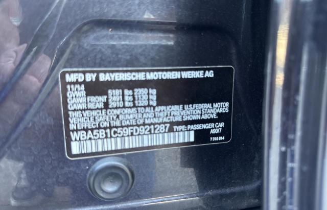 Photo 10 from auction – 2015 BMW 535 I with VIN WBA5B1C59FD921287