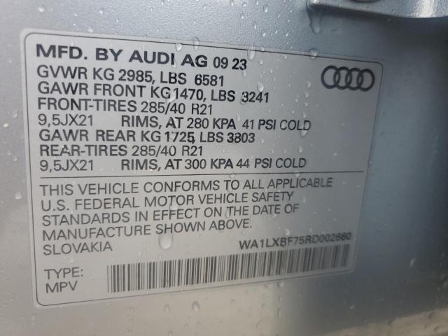 Photo 14 from auction – 2024 AUDI Q7 PREMIUM with VIN WA1LXBF75RD002660