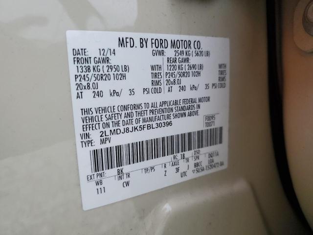 Photo 14 from auction – 2015 LINCOLN MKX with VIN 2LMDJ8JK5FBL30396