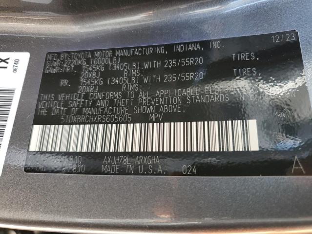 Photo 14 from auction – 2024 TOYOTA HIGHLANDER with VIN 5TDXBRCHXRS605605