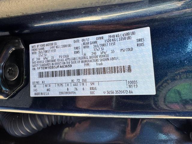 Photo 10 from auction – 2018 FORD F150 SUPER with VIN 1FTEW1EB3JFA63659
