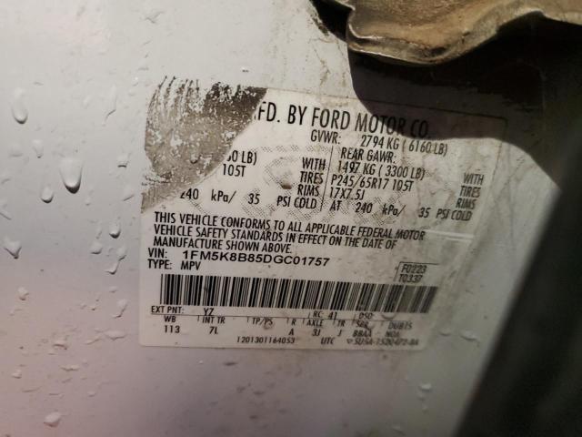Photo 14 from auction – 2013 FORD EXPLORER with VIN 1FM5K8B85DGC01757