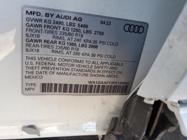 Photo 14 from auction – 2023 AUDI Q5 PREMIUM with VIN WA1GAAFY3P2139062