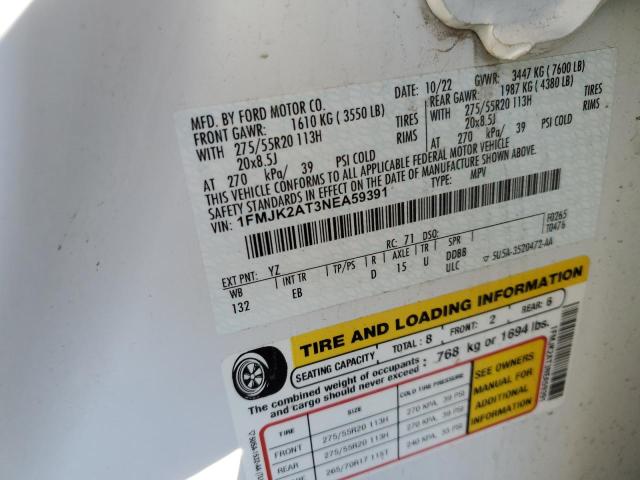 Photo 14 from auction – 2022 FORD EXPEDITION with VIN 1FMJK2AT3NEA59391