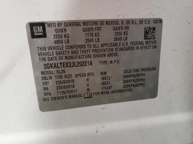 Photo 14 from auction – 2018 GMC TERRAIN SL with VIN 3GKALTEX2JL292214