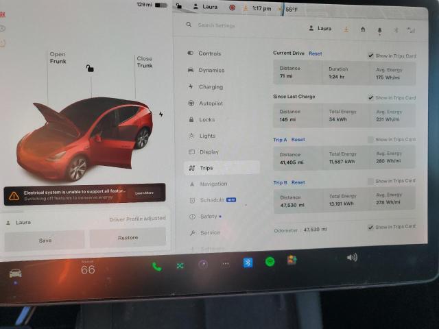 Foto 9 de la subasta – 2021 TESLA MODEL Y con VIN 5YJYGDEE9MF194013