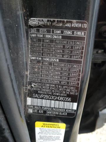 Photo 14 from auction – 2016 LAND ROVER RANGE ROVE with VIN SALVP2BG3GH080356