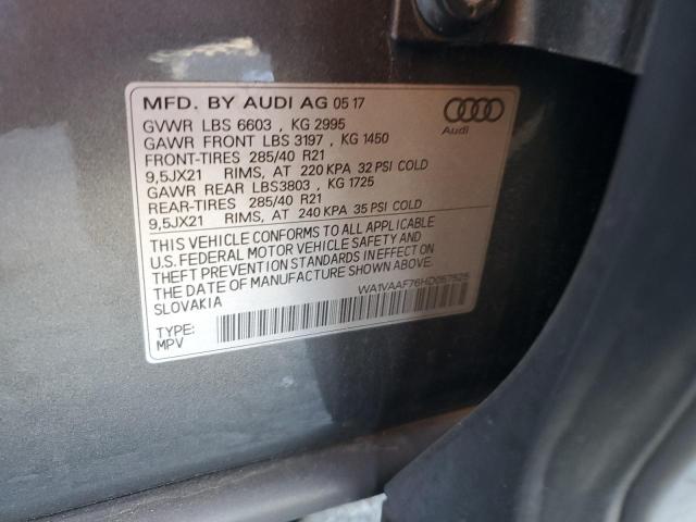 Photo 14 from auction – 2017 AUDI Q7 PRESTIG with VIN WA1VAAF76HD057525
