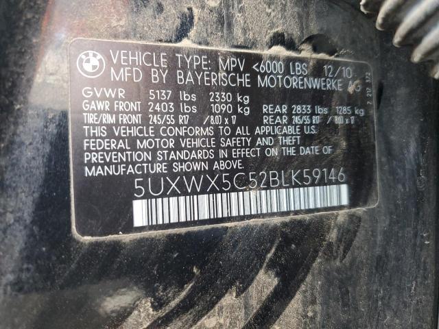 Photo 14 from auction – 2011 BMW X3 XDRIVE2 with VIN 5UXWX5C52BLK59146