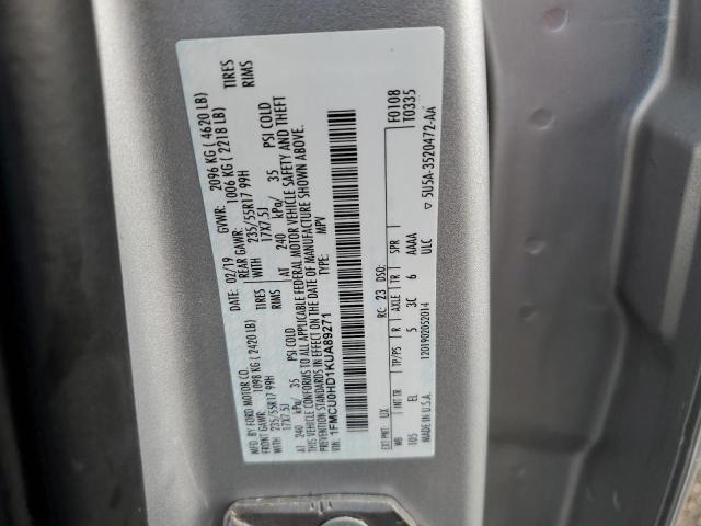 Photo 14 from auction – 2019 FORD ESCAPE SEL with VIN 1FMCU0HD1KUA89271