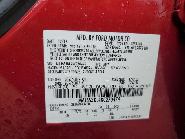 Photo 14 from auction – 2019 FORD ECOSPORT T with VIN MAJ6S3KL4KC270479