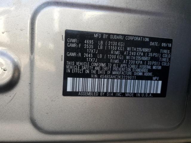 Foto 14 de la subasta – 2019 SUBARU OUTBACK 2. con VIN 4S4BSAHC2K3229011