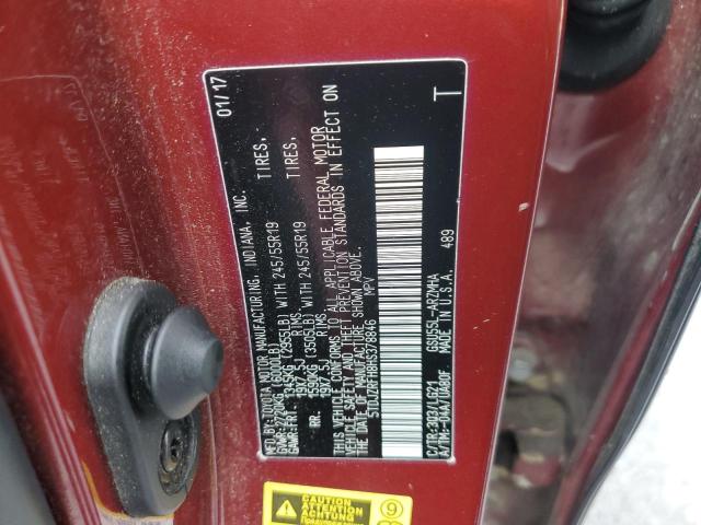 Photo 14 from auction – 2017 TOYOTA HIGHLANDER with VIN 5TDJZRFH8HS378846